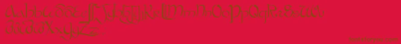 BastardaPlain. Font – Brown Fonts on Red Background