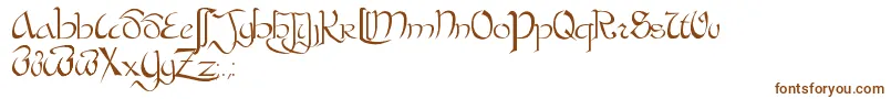 Шрифт BastardaPlain. – коричневые шрифты на белом фоне