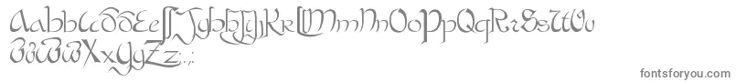 フォントBastardaPlain. – 白い背景に灰色の文字