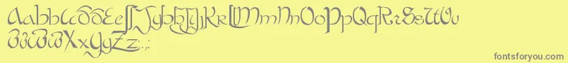 BastardaPlain. Font – Gray Fonts on Yellow Background