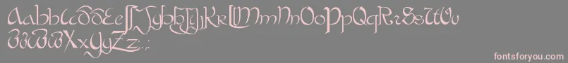 BastardaPlain. Font – Pink Fonts on Gray Background