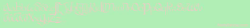 BastardaPlain. Font – Pink Fonts on Green Background