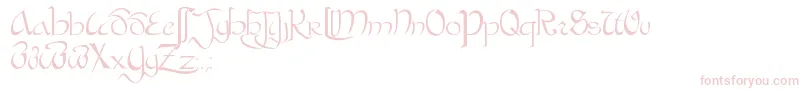 BastardaPlain. Font – Pink Fonts on White Background