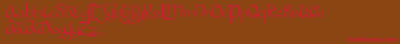 BastardaPlain.-Schriftart – Rote Schriften auf braunem Hintergrund