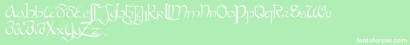 BastardaPlain. Font – White Fonts on Green Background