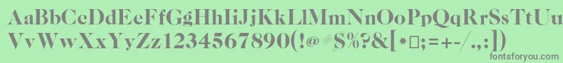 フォントCasloncp – 緑の背景に灰色の文字