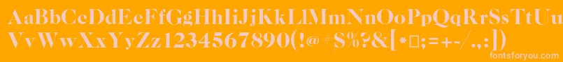 Casloncp Font – Pink Fonts on Orange Background