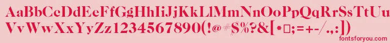 Casloncp Font – Red Fonts on Pink Background