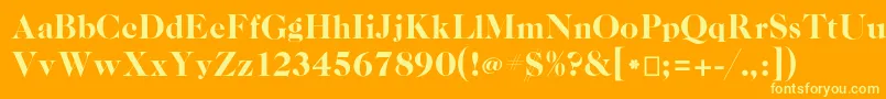 Casloncp Font – Yellow Fonts on Orange Background