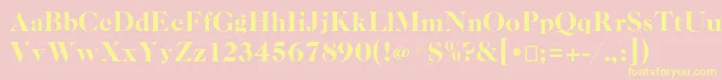 Casloncp Font – Yellow Fonts on Pink Background