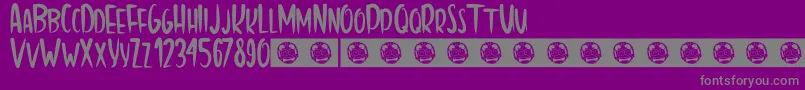 HomeSweetHome Font – Gray Fonts on Purple Background