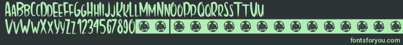 HomeSweetHome Font – Green Fonts on Black Background