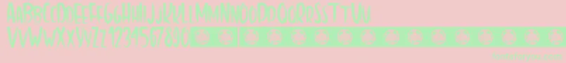 HomeSweetHome Font – Green Fonts on Pink Background