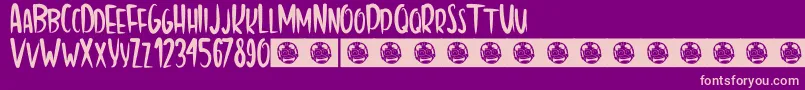 HomeSweetHome Font – Pink Fonts on Purple Background