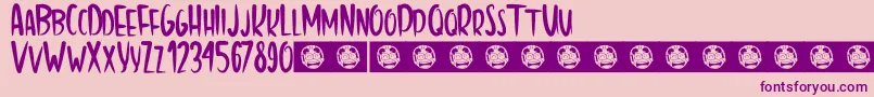 HomeSweetHome Font – Purple Fonts on Pink Background