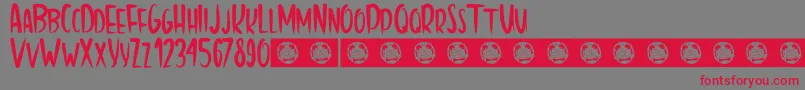 HomeSweetHome Font – Red Fonts on Gray Background