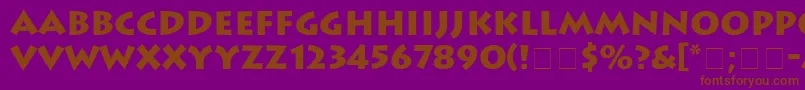 AustereBlackSsiBlack Font – Brown Fonts on Purple Background