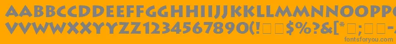 AustereBlackSsiBlack Font – Gray Fonts on Orange Background