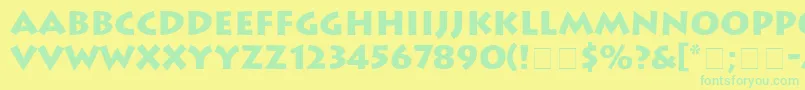 Шрифт AustereBlackSsiBlack – зелёные шрифты на жёлтом фоне