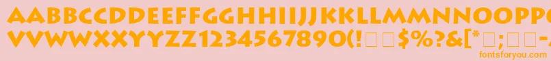 AustereBlackSsiBlack Font – Orange Fonts on Pink Background