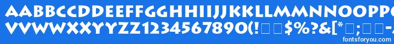 フォントAustereBlackSsiBlack – 青い背景に白い文字