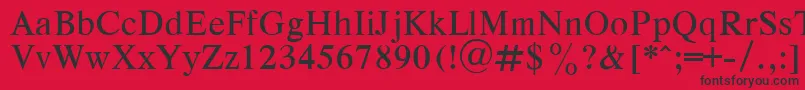 フォントRespectPlain.001.001 – 赤い背景に黒い文字