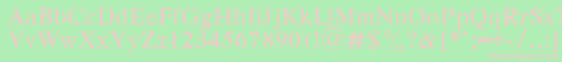 RespectPlain.001.001 Font – Pink Fonts on Green Background