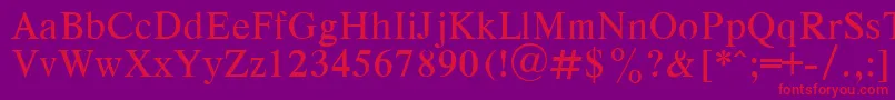 RespectPlain.001.001 Font – Red Fonts on Purple Background