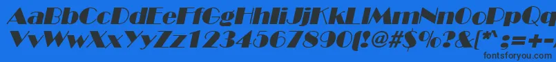 InviteSfItalic Font – Black Fonts on Blue Background
