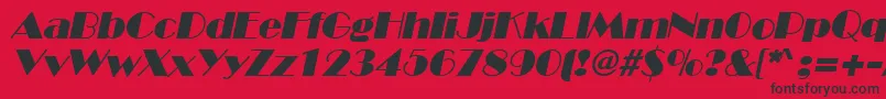 InviteSfItalic Font – Black Fonts on Red Background