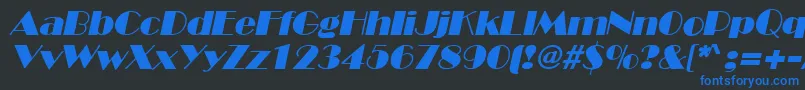 InviteSfItalic Font – Blue Fonts on Black Background