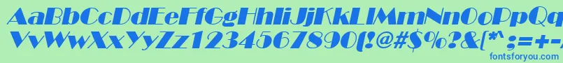 InviteSfItalic Font – Blue Fonts on Green Background