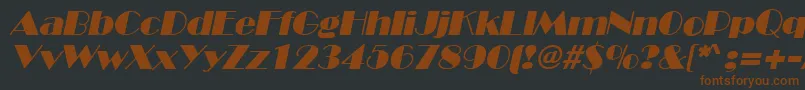 InviteSfItalic-fontti – ruskeat fontit mustalla taustalla