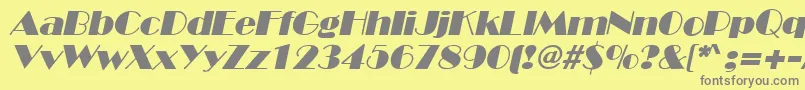 InviteSfItalic Font – Gray Fonts on Yellow Background
