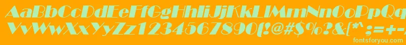 InviteSfItalic Font – Green Fonts on Orange Background