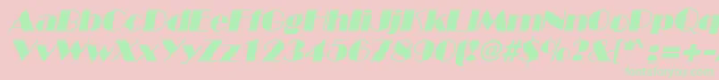 InviteSfItalic Font – Green Fonts on Pink Background