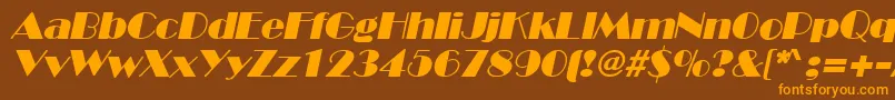InviteSfItalic Font – Orange Fonts on Brown Background