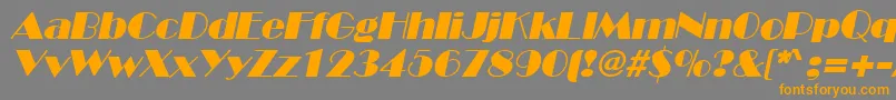 InviteSfItalic Font – Orange Fonts on Gray Background