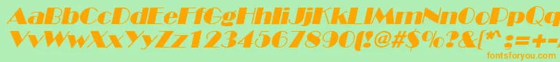 InviteSfItalic Font – Orange Fonts on Green Background
