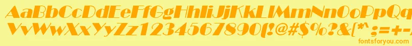 InviteSfItalic Font – Orange Fonts on Yellow Background