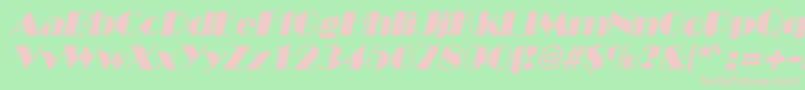 InviteSfItalic Font – Pink Fonts on Green Background
