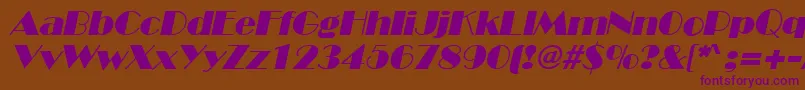 InviteSfItalic Font – Purple Fonts on Brown Background