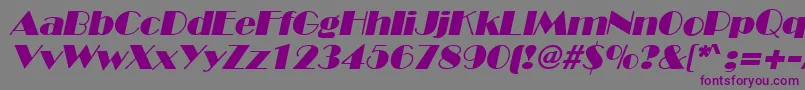 InviteSfItalic Font – Purple Fonts on Gray Background