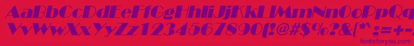InviteSfItalic Font – Purple Fonts on Red Background