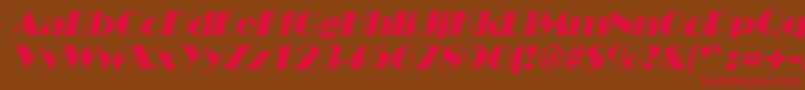 InviteSfItalic Font – Red Fonts on Brown Background