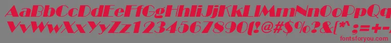 InviteSfItalic Font – Red Fonts on Gray Background