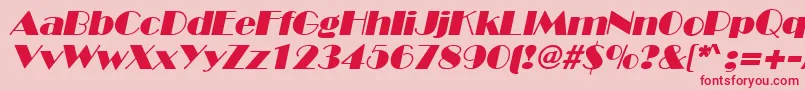 InviteSfItalic Font – Red Fonts on Pink Background