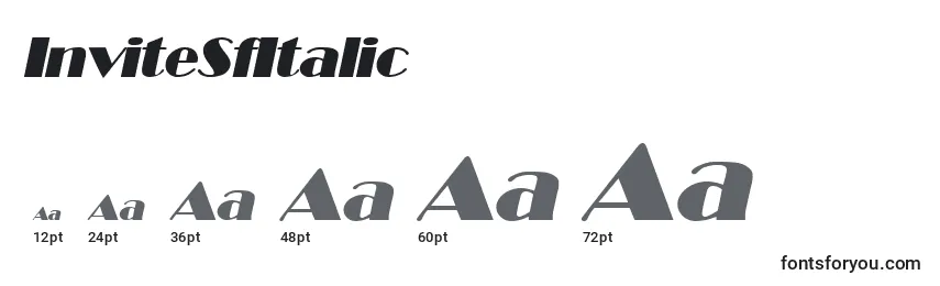 InviteSfItalic Font Sizes