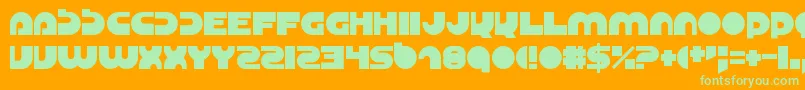 IregulaTo Font – Green Fonts on Orange Background