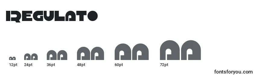 IregulaTo Font Sizes